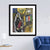 INVIN ART Framed Canvas Giclee Print Art Man in Black by Marc Chagall Wall Art Living Room Home Office Decorations