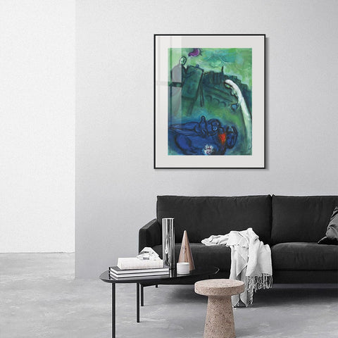 INVIN ART Mental Framed Canvas Giclee Print Art Presence by Marc Chagall Wall Art Living Room Home Office Decorations