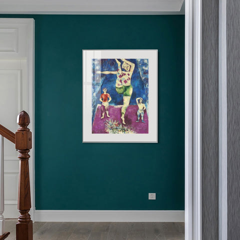 INVIN ART Mental Framed Canvas Giclee Print Art Rhythmic gymnastics by Marc Chagall Wall Art Living Room Home Office Decorations