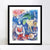 INVIN ART Framed Canvas Giclee Print Art Rider and Horses by Marc Chagall Wall Art Living Room Home Office Decorations