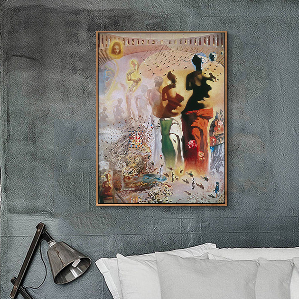 INVIN ART Framed Canvas Giclee Print Art The Hallucinogenic Toreador by Salvador Dali Wall Art