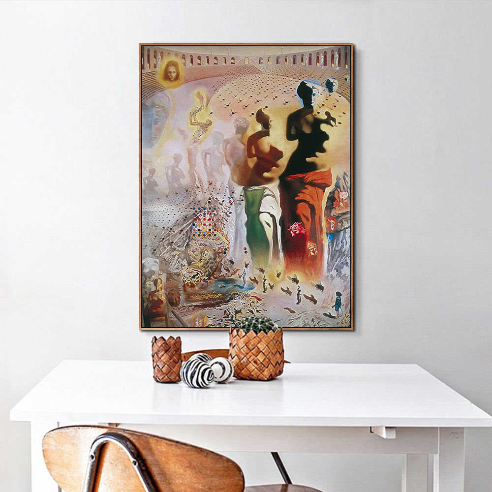 INVIN ART Framed Canvas Giclee Print Art The Hallucinogenic Toreador by Salvador Dali Wall Art