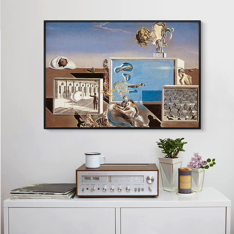 INVIN ART Framed Canvas Giclee Print Art Piaceri Illuminati by Salvador Dali Wall Art