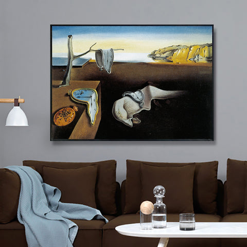 INVIN ART Framed Canvas Giclee Print Art The Persistence of Memory,c.1931 by Salvador Dali Wall Art