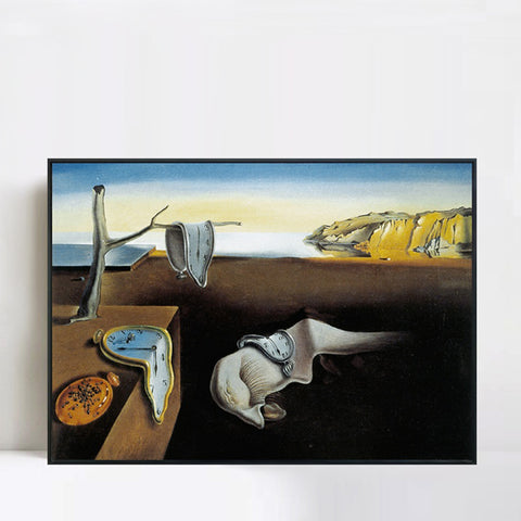 INVIN ART Framed Canvas Giclee Print Art The Persistence of Memory,c.1931 by Salvador Dali Wall Art