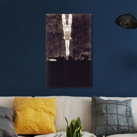 INVIN ART Framed Canvas Giclee Print Abstract by Egon Schiele Wall Art Living Room Home Office Decorations