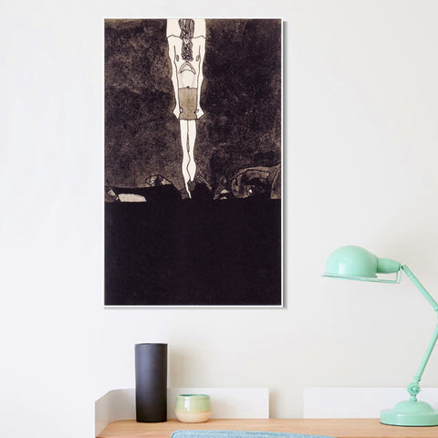INVIN ART Framed Canvas Giclee Print Abstract by Egon Schiele Wall Art Living Room Home Office Decorations
