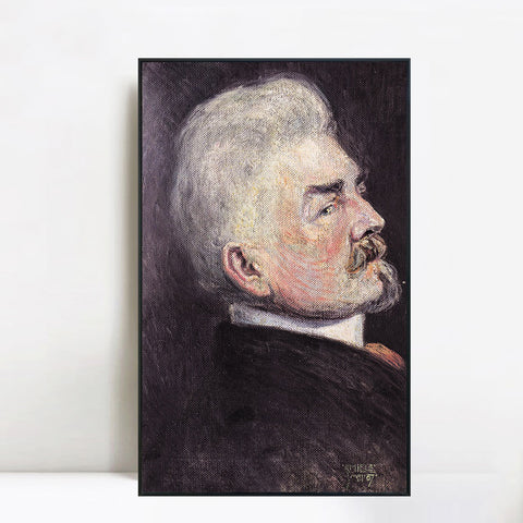 INVIN ART Framed Canvas Giclee Print Man#58 by Egon Schiele Wall Art Living Room Home Office Decorations