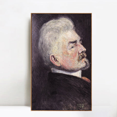 INVIN ART Framed Canvas Giclee Print Man#58 by Egon Schiele Wall Art Living Room Home Office Decorations