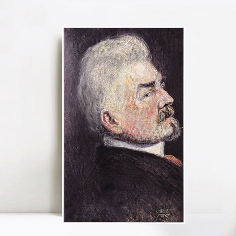 INVIN ART Framed Canvas Giclee Print Man#58 by Egon Schiele Wall Art Living Room Home Office Decorations