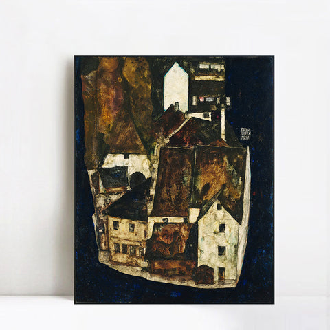 INVIN ART Framed Canvas Giclee Print Woman#74 by Egon Schiele Wall Art Living Room Home Office Decorations