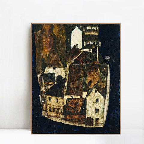 INVIN ART Framed Canvas Giclee Print Woman#74 by Egon Schiele Wall Art Living Room Home Office Decorations
