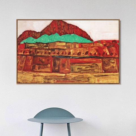 INVIN ART Framed Canvas Giclee Print Series#109 by Egon Schiele Wall Art Living Room Home Office Decorations
