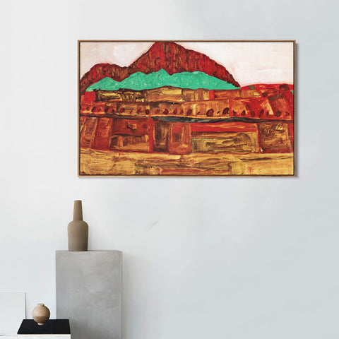 INVIN ART Framed Canvas Giclee Print Series#109 by Egon Schiele Wall Art Living Room Home Office Decorations