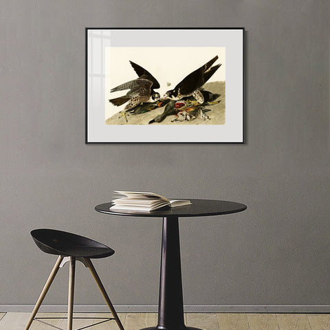 INVIN ART Metal Framed Canvas Giclee Print White-headed_Eagle by John James Audubon Wall Art Living Room Home Office Decorations