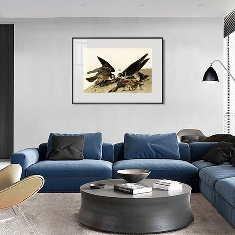 INVIN ART Metal Framed Canvas Giclee Print White-headed_Eagle by John James Audubon Wall Art Living Room Home Office Decorations