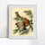 INVIN ART Metal Framed Canvas Giclee Print Little Screech Owl by John James Audubon Wall Art Living Room Home Office Decorations