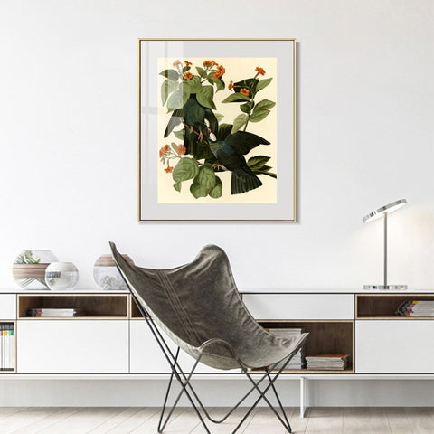 INVIN ART Metal Framed Canvas Giclee Print Series#81 by John James Audubon Wall Art Living Room Home Office Decorations