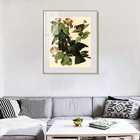 INVIN ART Metal Framed Canvas Giclee Print Series#81 by John James Audubon Wall Art Living Room Home Office Decorations