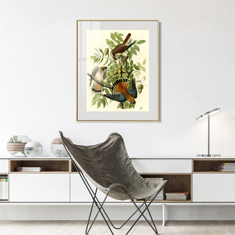 INVIN ART Metal Framed Canvas Giclee Print Series#87 by John James Audubon Wall Art Living Room Home Office Decorations