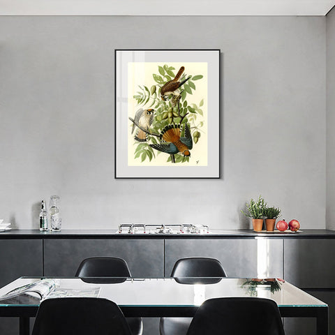 INVIN ART Metal Framed Canvas Giclee Print Series#87 by John James Audubon Wall Art Living Room Home Office Decorations