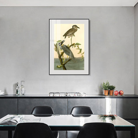 INVIN ART Metal Framed Canvas Giclee Print Series#92 by John James Audubon Wall Art Living Room Home Office Decorations