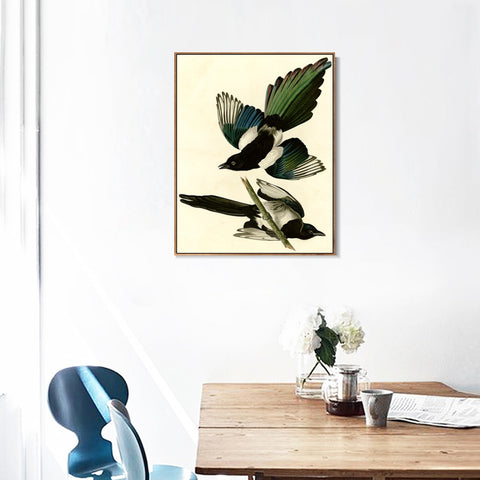 INVIN ART Framed Canvas Giclee Print Series#96 by John James Audubon Wall Art Living Room Home Office Decorations