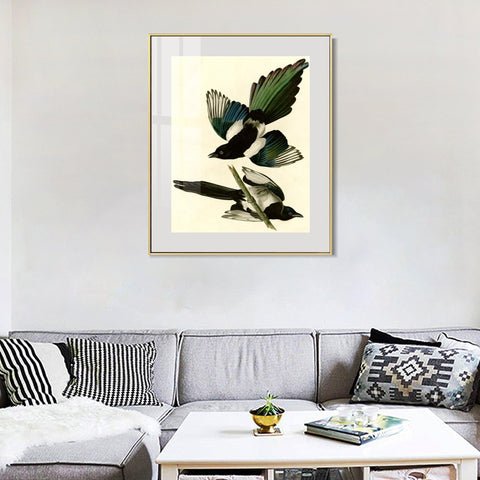 INVIN ART Metal Framed Canvas Giclee Print Series#96 by John James Audubon Wall Art Living Room Home Office Decorations