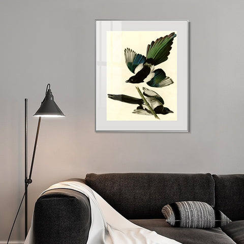 INVIN ART Metal Framed Canvas Giclee Print Series#96 by John James Audubon Wall Art Living Room Home Office Decorations