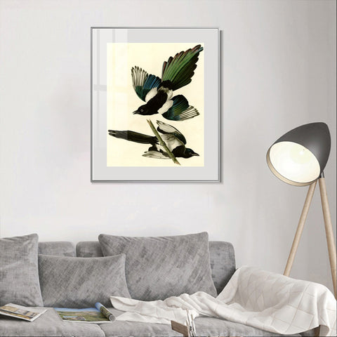 INVIN ART Metal Framed Canvas Giclee Print Series#96 by John James Audubon Wall Art Living Room Home Office Decorations