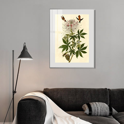 INVIN ART Metal Framed Canvas Giclee Print Ruff necked Humming bird by John James Audubon Wall Art Living Room Home Office Decorations