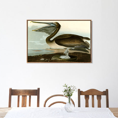 INVIN ART Framed Canvas Giclee Print Series#101 by John James Audubon Wall Art Living Room Home Office Decorations