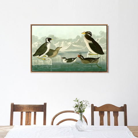 INVIN ART Framed Canvas Giclee Print Death in the Sickroom,1893 by John James Audubon Wall Art Living Room Home Office Decorations