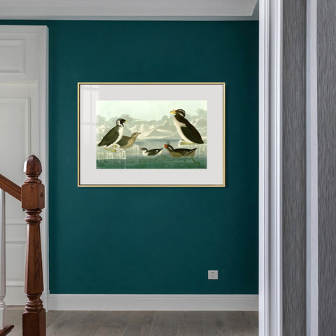 INVIN ART Metal Framed Canvas Giclee Print Death in the Sickroom,1893 by John James Audubon Wall Art Living Room Home Office Decorations