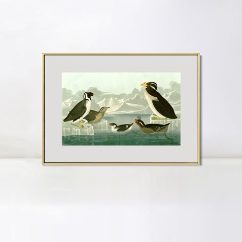 INVIN ART Metal Framed Canvas Giclee Print Death in the Sickroom,1893 by John James Audubon Wall Art Living Room Home Office Decorations