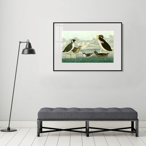 INVIN ART Metal Framed Canvas Giclee Print Death in the Sickroom,1893 by John James Audubon Wall Art Living Room Home Office Decorations