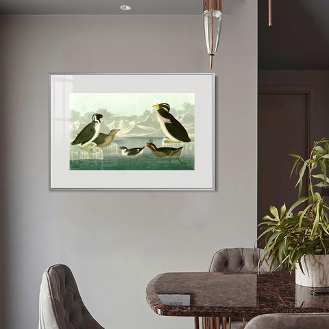 INVIN ART Metal Framed Canvas Giclee Print Death in the Sickroom,1893 by John James Audubon Wall Art Living Room Home Office Decorations