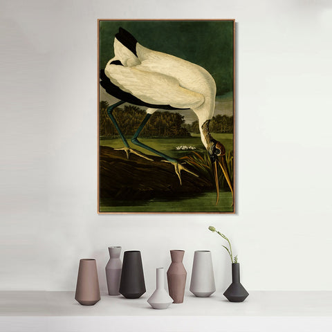 INVIN ART Framed Canvas Giclee Print Series#121 by John James Audubon Wall Art Living Room Home Office Decorations