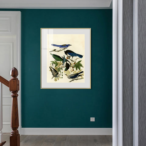 INVIN ART Metal Framed Canvas Giclee Print Series#124 by John James Audubon Wall Art Living Room Home Office Decorations