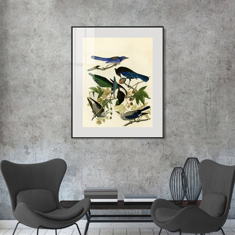 INVIN ART Metal Framed Canvas Giclee Print Series#124 by John James Audubon Wall Art Living Room Home Office Decorations
