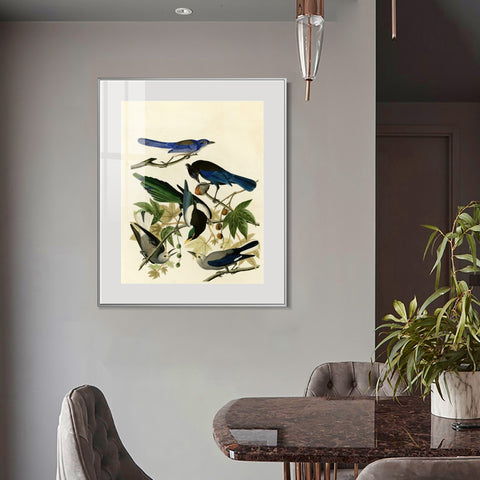 INVIN ART Metal Framed Canvas Giclee Print Series#124 by John James Audubon Wall Art Living Room Home Office Decorations