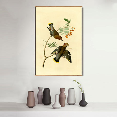INVIN ART Framed Canvas Giclee Print Series#125 by John James Audubon Wall Art Living Room Home Office Decorations