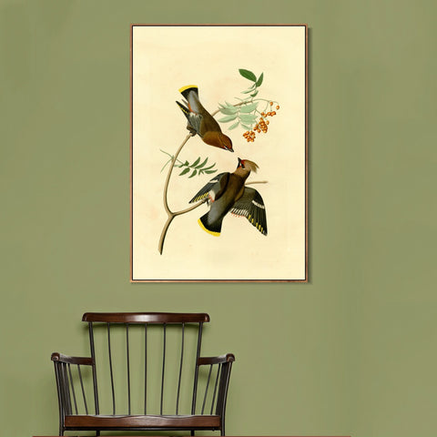 INVIN ART Framed Canvas Giclee Print Series#125 by John James Audubon Wall Art Living Room Home Office Decorations