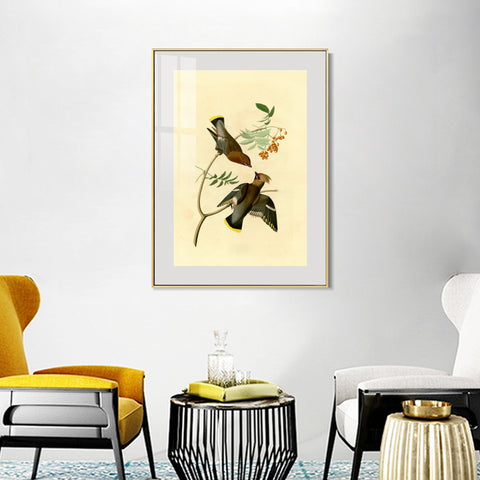 INVIN ART Metal Framed Canvas Giclee Print Series#125 by John James Audubon Wall Art Living Room Home Office Decorations