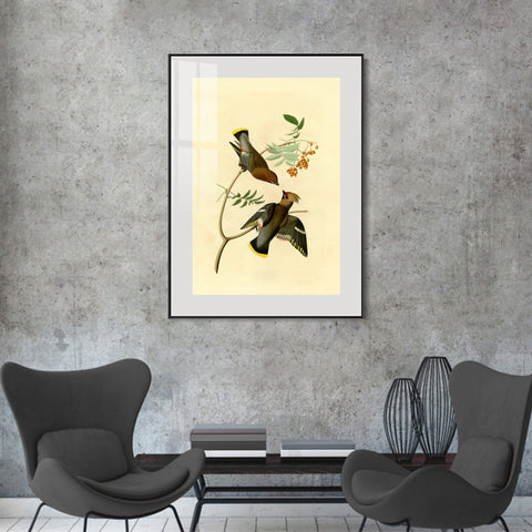 INVIN ART Metal Framed Canvas Giclee Print Series#125 by John James Audubon Wall Art Living Room Home Office Decorations