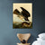 INVIN ART Framed Canvas Giclee Print Common Buzzard by John James Audubon Wall Art Living Room Home Office Decorations