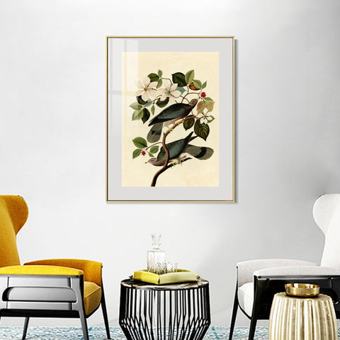 INVIN ART Metal Framed Canvas Series#130 by John James Audubon Wall Art Living Room Home Office Decorations