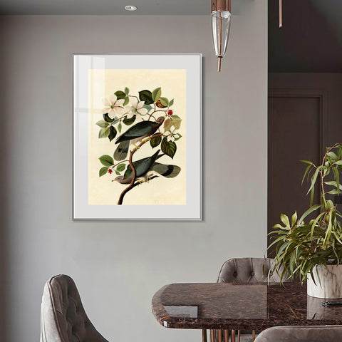 INVIN ART Metal Framed Canvas Series#130 by John James Audubon Wall Art Living Room Home Office Decorations