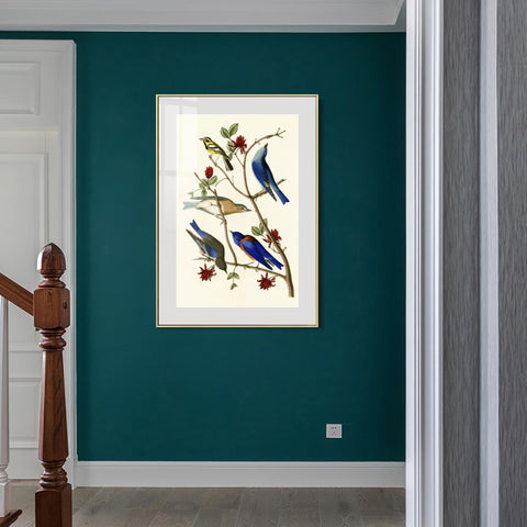 INVIN ART Metal Framed Canvas Series#140 by John James Audubon Wall Art Living Room Home Office Decorations