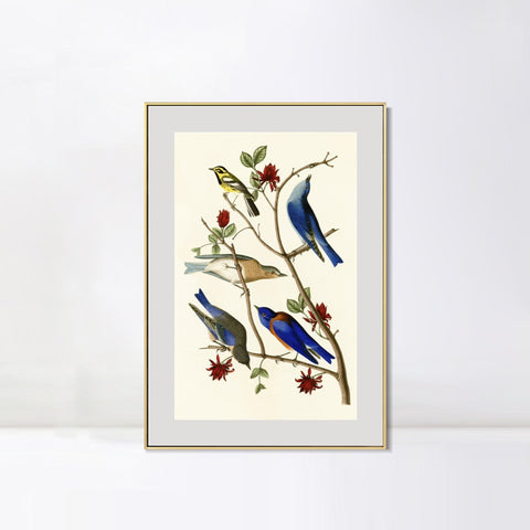 INVIN ART Metal Framed Canvas Series#140 by John James Audubon Wall Art Living Room Home Office Decorations